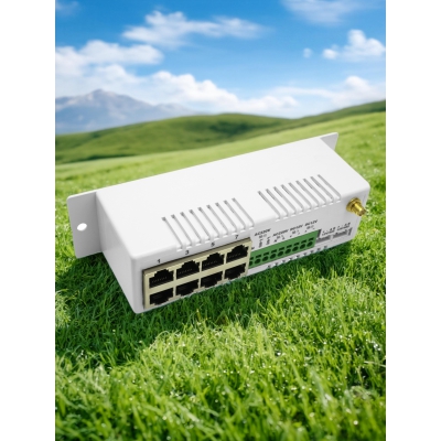 双网智能八口网络交换机，8网口安防运维模块、故障诊断告警交换机